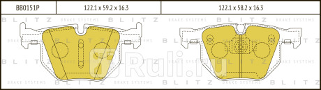 Колодки тормозные дисковые задние bmw x5(e70,f15)  x6(e71,f16) 07- BLITZ BB0151P  для прочие, BLITZ, BB0151P
