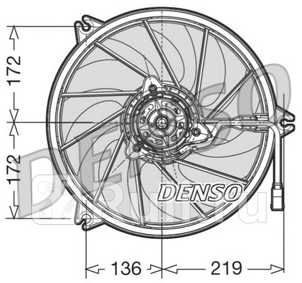 DER21009 - Вентилятор радиатора охлаждения (DENSO) Peugeot 206 (1998-2009) для Peugeot 206 (1998-2009), DENSO, DER21009
