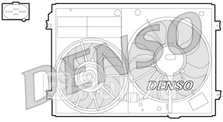 DER32012 - Вентилятор радиатора охлаждения (DENSO) Volkswagen Golf 6 (2008-2012) для Volkswagen Golf 6 (2008-2012), DENSO, DER32012