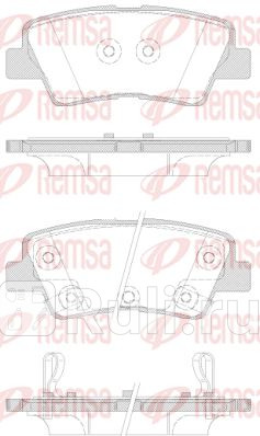 1362.42 - Колодки тормозные дисковые задние (REMSA) Hyundai Solaris 2 (2017-2020) для Hyundai Solaris 2 (2017-2020), REMSA, 1362.42