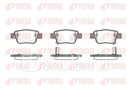 1047.02 - Колодки тормозные дисковые задние (REMSA) Toyota Avensis 2 рестайлинг (2006-2009) для Toyota Avensis 2 (2006-2009) рестайлинг, REMSA, 1047.02