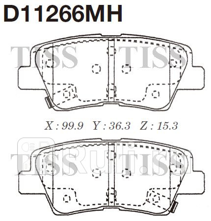 D11266MH - Колодки тормозные дисковые задние (MK KASHIYAMA) Kia Sportage 4 (2016-2020) для Kia Sportage 4 (2016-2021), MK KASHIYAMA, D11266MH