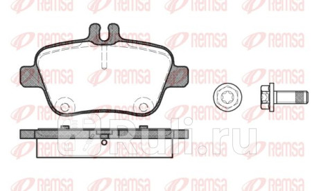 1477.00 - Колодки тормозные дисковые задние (REMSA) Mercedes C117 (2013-2019) для Mercedes C117 (2013-2019), REMSA, 1477.00