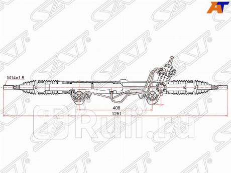 ST-44250-0C070 - Рейка рулевая (SAT) Toyota Tundra (2013-2021) для Toyota Tundra 2 (2013-2021) рестайлинг, SAT, ST-44250-0C070