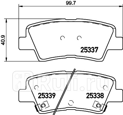 NP6020 - Колодки тормозные дисковые задние (NISSHINBO) Kia Sportage 4 (2016-2020) для Kia Sportage 4 (2016-2021), NISSHINBO, NP6020