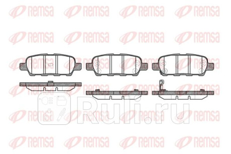 0876.01 - Колодки тормозные дисковые задние (REMSA) Nissan X-Trail T31 рестайлинг (2011-2015) для Nissan X-Trail T31 (2011-2015) рестайлинг, REMSA, 0876.01