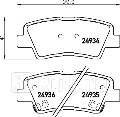 NP6022 - Колодки тормозные дисковые задние (NISSHINBO) Kia Sportage 4 (2016-2020) для Kia Sportage 4 (2016-2021), NISSHINBO, NP6022