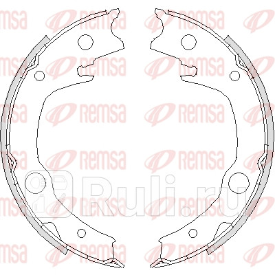 4729.00 - Колодки тормозные барабанные (комплект) (REMSA) Toyota Avensis 2 рестайлинг (2006-2009) для Toyota Avensis 2 (2006-2009) рестайлинг, REMSA, 4729.00