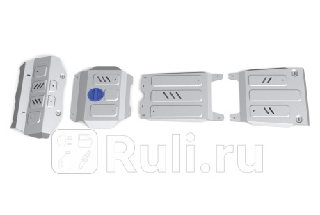 K333.9501.1 - Защиты радиатора+картера+кпп+раздаточной коробки (комплект) (RIVAL) Toyota Hilux (2020-2021) для Toyota Hilux (2020-2021) рестайлинг, RIVAL, K333.9501.1