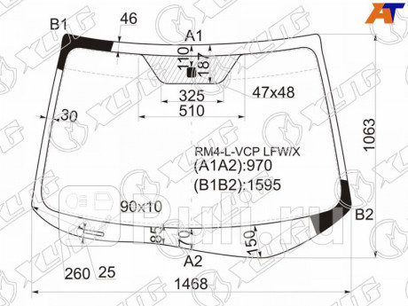 RM4-L-VCP LFW/X - Лобовое стекло (XYG) Honda CR V 4 (2012-2018) для Honda CR-V 4 (2012-2018), XYG, RM4-L-VCP LFW/X