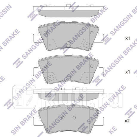 SP1407 - Колодки тормозные дисковые задние (HI-Q) Hyundai ix35 (2013-2015) для Hyundai ix35 (2013-2015) рестайлинг, HI-Q, SP1407