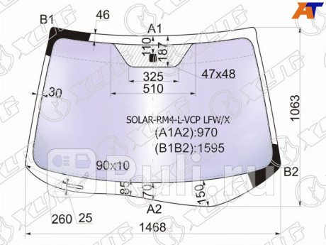 SOLAR-RM4-L-VCP LFW/X - Лобовое стекло (XYG) Honda CR V 4 (2012-2018) для Honda CR-V 4 (2012-2018), XYG, SOLAR-RM4-L-VCP LFW/X
