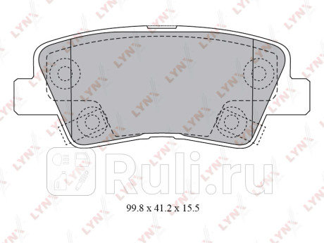 BD-3620 - Колодки тормозные дисковые задние (LYNXAUTO) Hyundai ix35 (2013-2015) для Hyundai ix35 (2013-2015) рестайлинг, LYNXAUTO, BD-3620