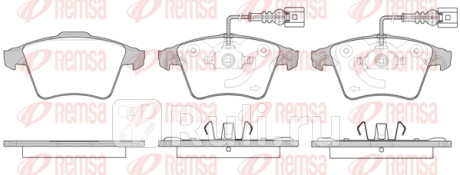 1045.22 - Колодки тормозные дисковые передние (REMSA) Volkswagen Transporter T6 (2015-2019) для Volkswagen Transporter T6 (2015-2021), REMSA, 1045.22