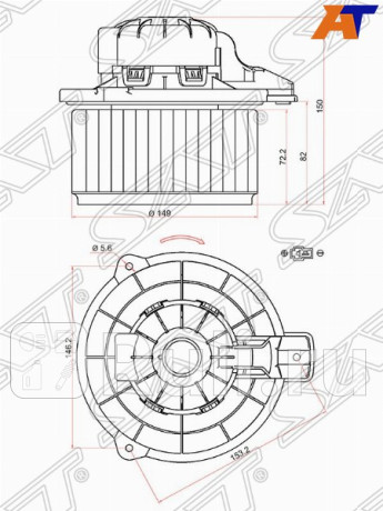 ST-97113-2P000 - Мотор печки (SAT) Kia Sorento 2 (2009-2021) для Kia Sorento 2 (2009-2021), SAT, ST-97113-2P000