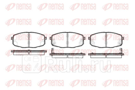 1038.02 - Колодки тормозные дисковые передние (REMSA) Hyundai Creta 1 (2016-2020) для Hyundai Creta 1 (2016-2021), REMSA, 1038.02