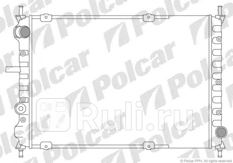 301808A2 - Радиатор охлаждения (Polcar) Fiat Marea (1996-2002) для Fiat Marea (1996-2002), Polcar, 301808A2