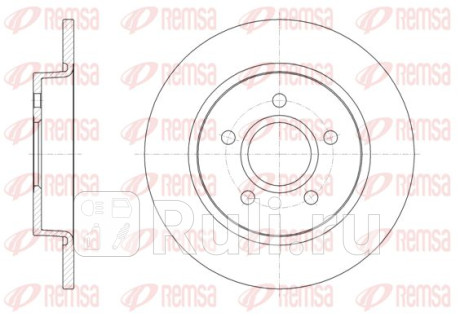 61503.00 - Диск тормозной задний (REMSA) Ford C MAX (2010-2015) для Ford C-MAX (2010-2015), REMSA, 61503.00