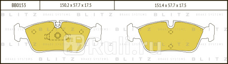 Колодки тормозные дисковые передние bmw 3(e36) 92- BLITZ BB0153  для прочие, BLITZ, BB0153