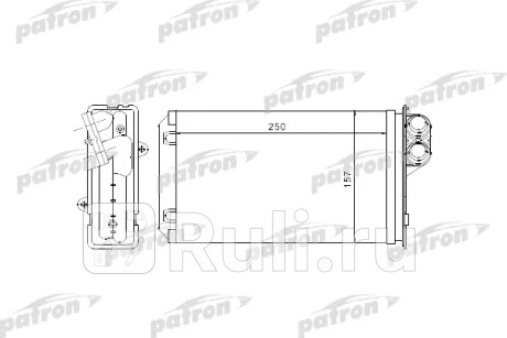 Радиатор отопителя peugeot: 406 (8_) 1.6-3.0i d td hpi hdi turbo v6 12v 16v 24v 07 98-, 406 break (8_) 1.6-3.0i d td hpi hdi turbo v6 12v 16v 24v 07 98- (версия valeo) PATRON PRS2056  для прочие, PATRON, PRS2056