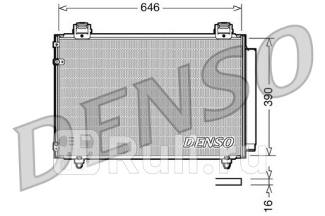 DCN50024 - Радиатор кондиционера (DENSO) Toyota Avensis 2 рестайлинг (2006-2009) для Toyota Avensis 2 (2006-2009) рестайлинг, DENSO, DCN50024
