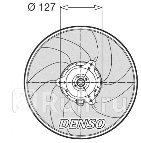 DER21003 - Вентилятор радиатора охлаждения (DENSO) Peugeot 306 (1997-2002) для Peugeot 306 (1997-2002), DENSO, DER21003