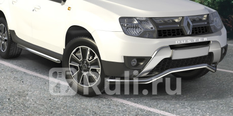 AFZDARD1501 - Защита переднего бампера d57 волна (Arbori) Renault Duster рестайлинг (2015-2021) для Renault Duster (2015-2021) рестайлинг, Arbori, AFZDARD1501
