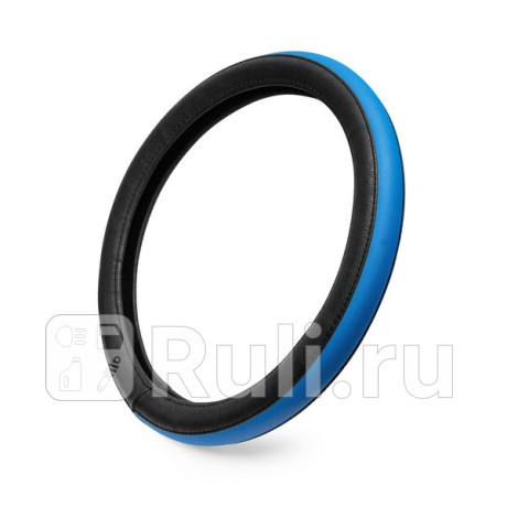 Чехол руля комбинированный каркасный гладкий, черно-синий, обхват 9.5 см, размер 37 - 39 см PATRON PCC3110 для Автотовары, PATRON, PCC3110