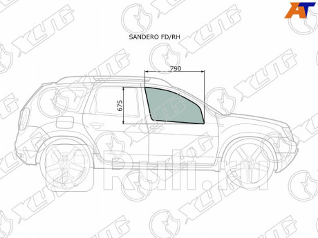 SANDERO FD/RH - Стекло двери передней правой (XYG) Renault Duster (2010-2015) для Renault Duster (2010-2015), XYG, SANDERO FD/RH