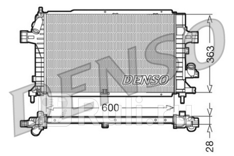 DRM20102 - Радиатор охлаждения (DENSO) Opel Astra H (2004-2014) для Opel Astra H (2004-2014), DENSO, DRM20102